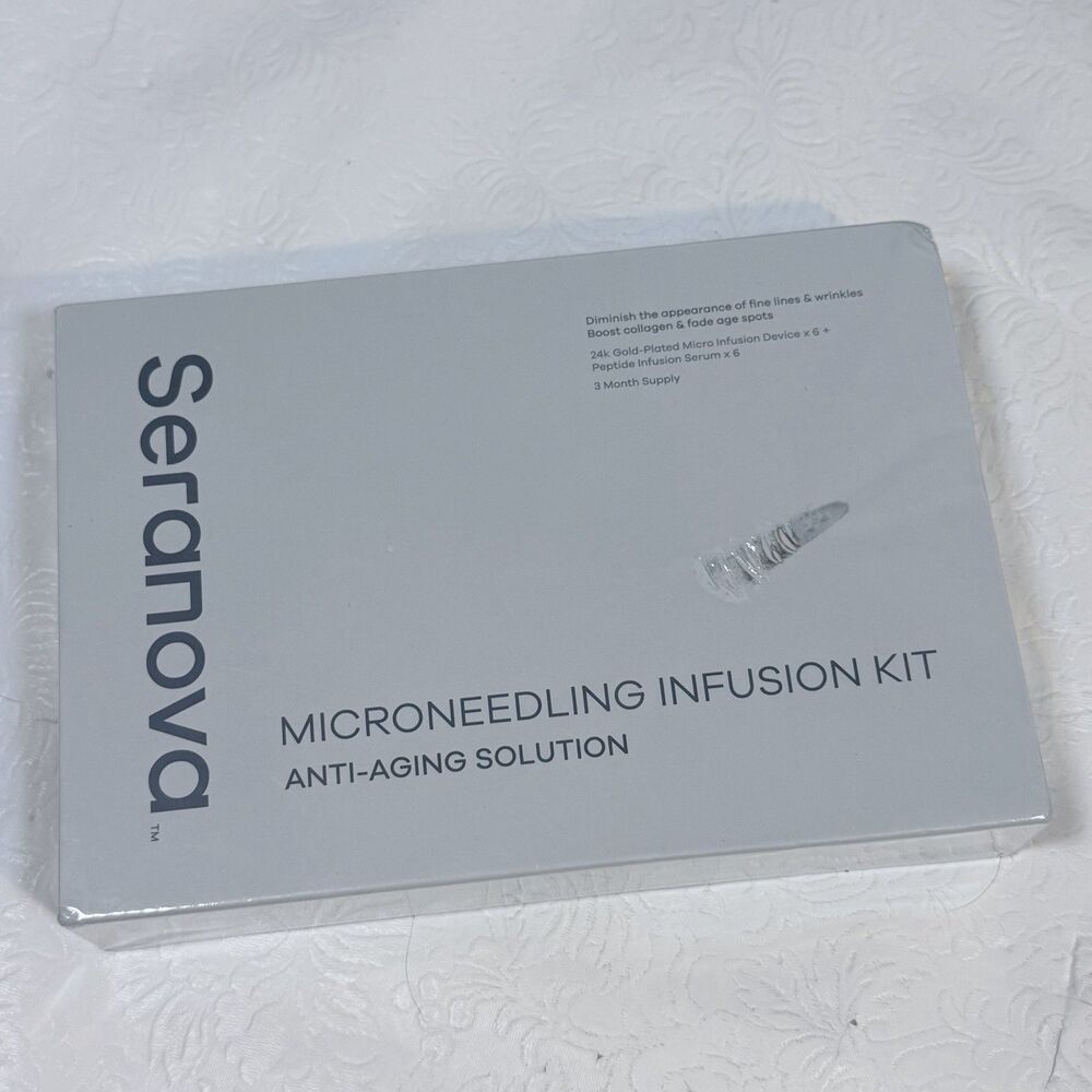 Seranova Microneedling Infusion Kit 3 Month Anti-Aging Skin System exp 08/2028